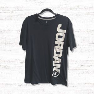 Nike Air Jordan Spellout Black Short Sleeve T-Shirt Men’s Size Large